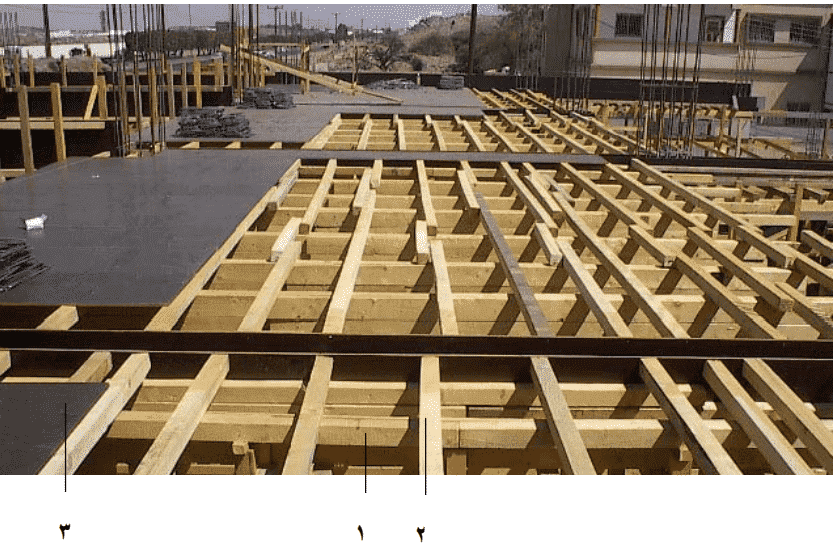 الشدات الخشبية للاسقف والكمرات - مكوناتها وتنفيذها بالصور
