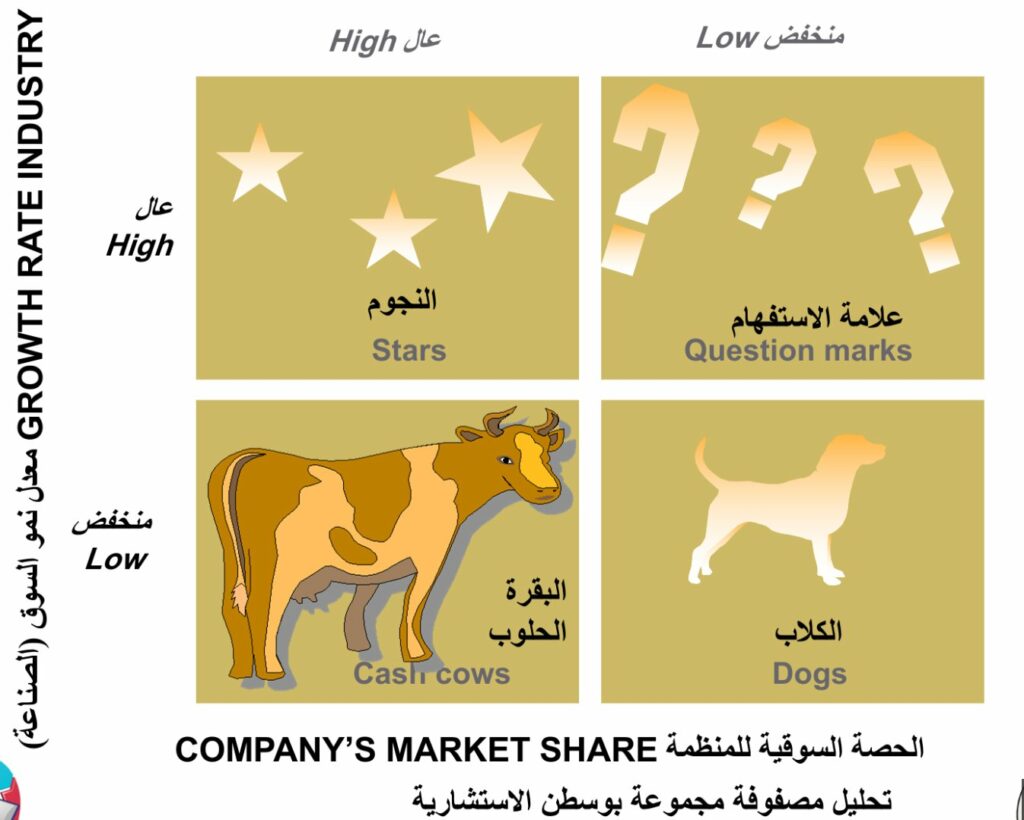 مصفوفة بوسطن BCG: ما هي، كيفية إعدادها، فوائدها، عيوبها، مثال عليها